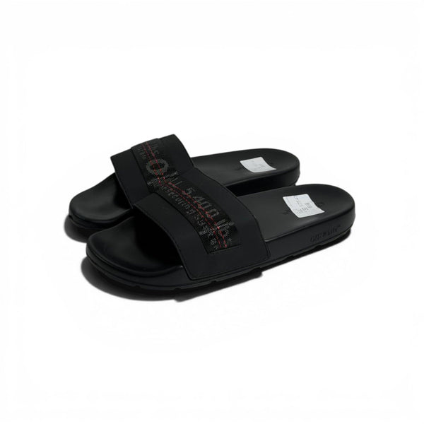 🖤🔥 Off-White Industrial Strap Slides – Black Minimal Streetwear