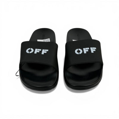 OFF-WHITE Luxury Black Slide Sandals – Minimal OFF Logo Design & Everyday Comfort 👟✨ - MASTERPIECE