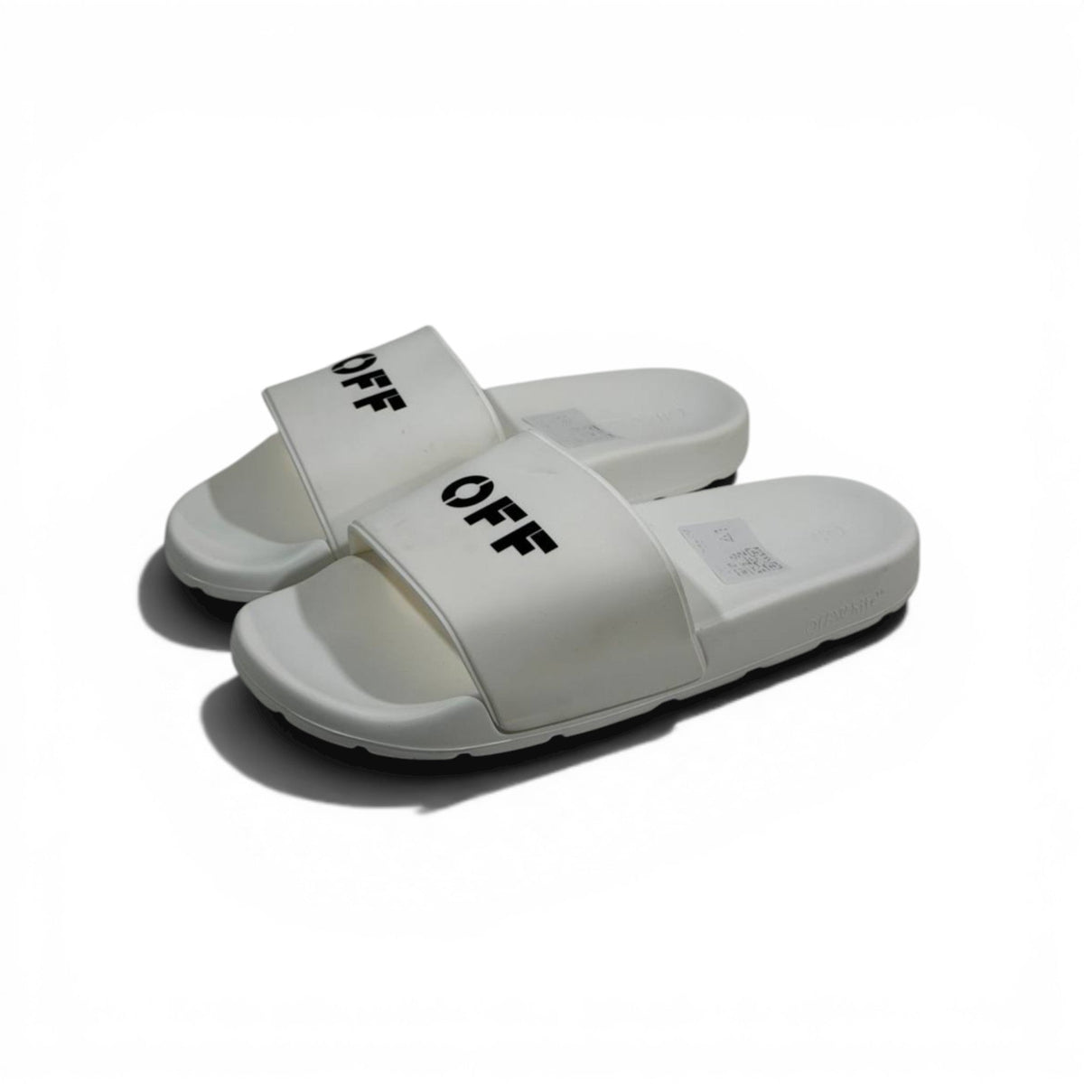 OFF-WHITE Luxury White Slide Sandals – Minimal Logo Design & Everyday Premium Comfort 👟✨ - MASTERPIECE