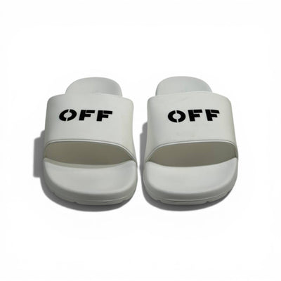OFF-WHITE Luxury White Slide Sandals – Minimal Logo Design & Everyday Premium Comfort 👟✨ - MASTERPIECE
