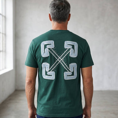 Off-White Signature Arrow Logo T-Shirt – Emerald Green 💚✨ - MASTERPIECE