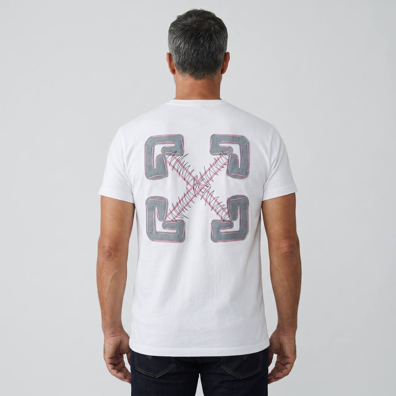 Off-White Signature Logo T-Shirt – Pure White 🤍🔥 - MASTERPIECE