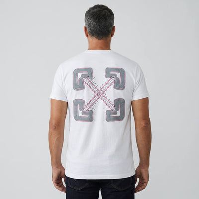 Off-White Signature Logo T-Shirt – Pure White 🤍🔥 - MASTERPIECE