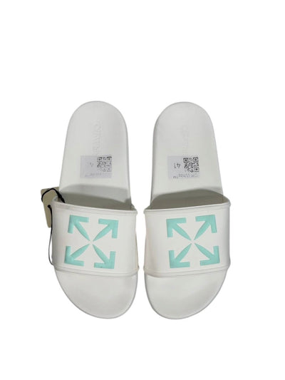 OFF-WHITE Slides – White Mint Arrow Edition 🤍💚 - MASTERPIECE