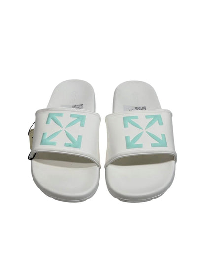 OFF-WHITE Slides – White Mint Arrow Edition 🤍💚 - MASTERPIECE