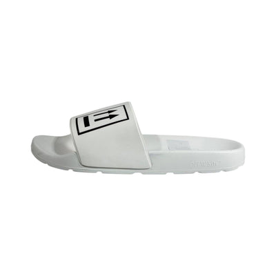 Off - White White Arrow Slides – Clean Street Luxury Sandals 🤍🖤 - MASTERPIECE