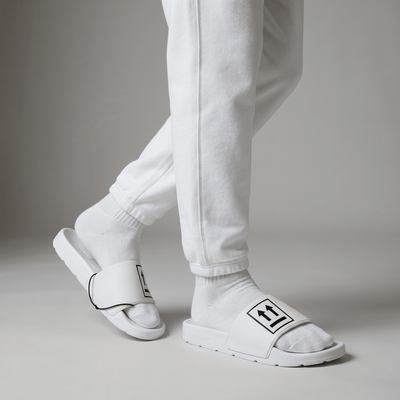 Off - White White Arrow Slides – Clean Street Luxury Sandals 🤍🖤 - MASTERPIECE