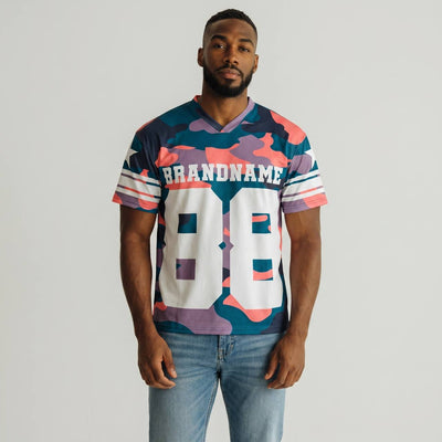 🌈 Pastel Camo 88 Oversized Football Jersey – Modern Streetwear Sports Edition ⚡ - MASTERPIECE