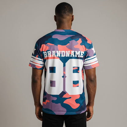 🌈 Pastel Camo 88 Oversized Football Jersey – Modern Streetwear Sports Edition ⚡ - MASTERPIECE