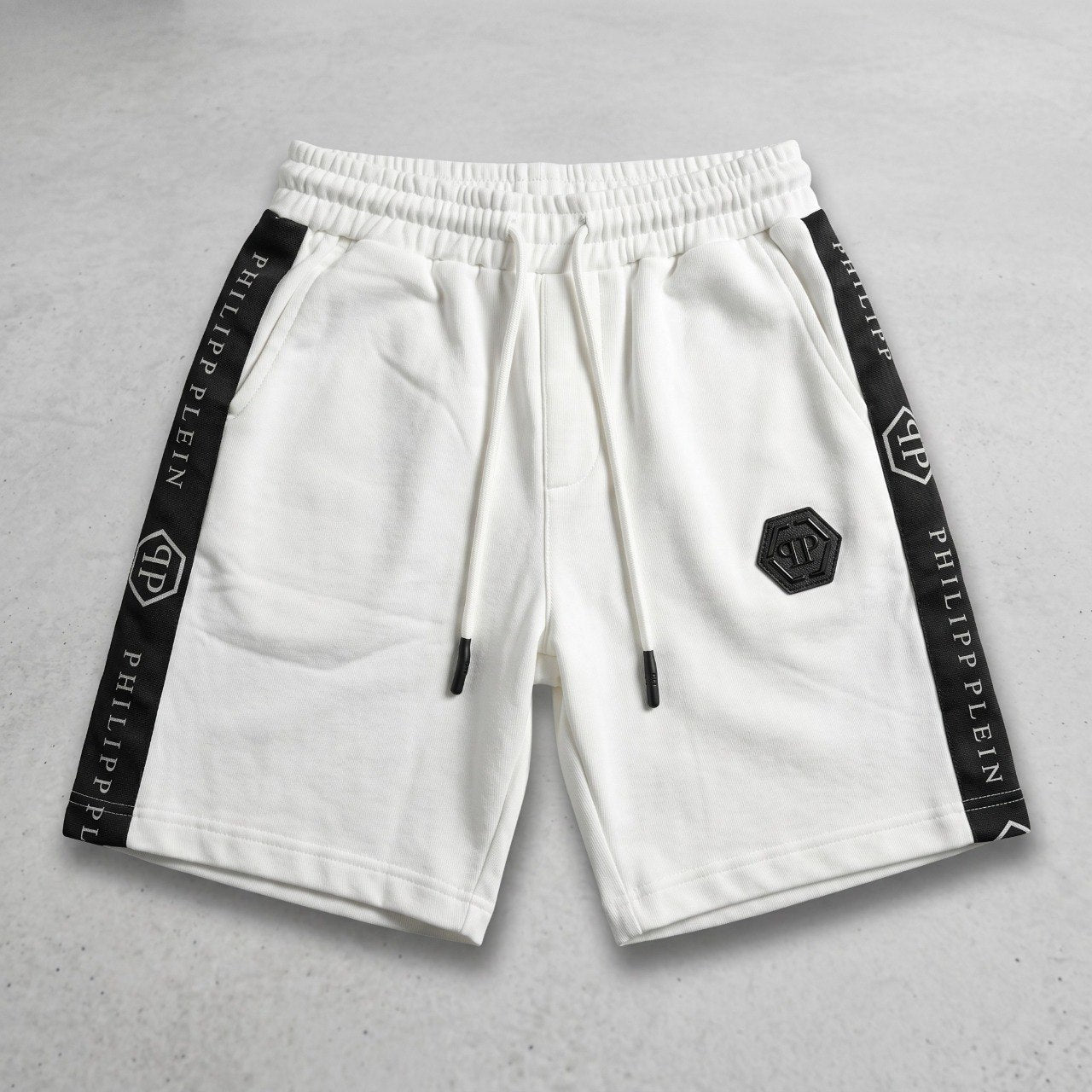 🤍 Philipp Plein Signature Tape Shorts – Luxury Summer Edition - MASTERPIECE
