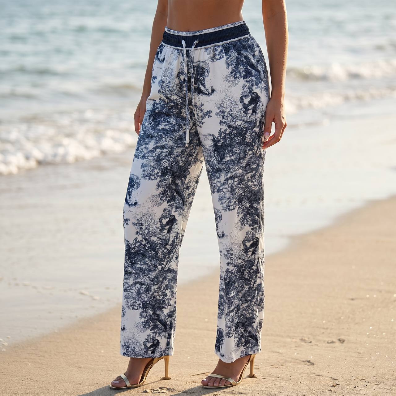 Dior Toile de Jouy Wide-Leg Pants 🤍💙