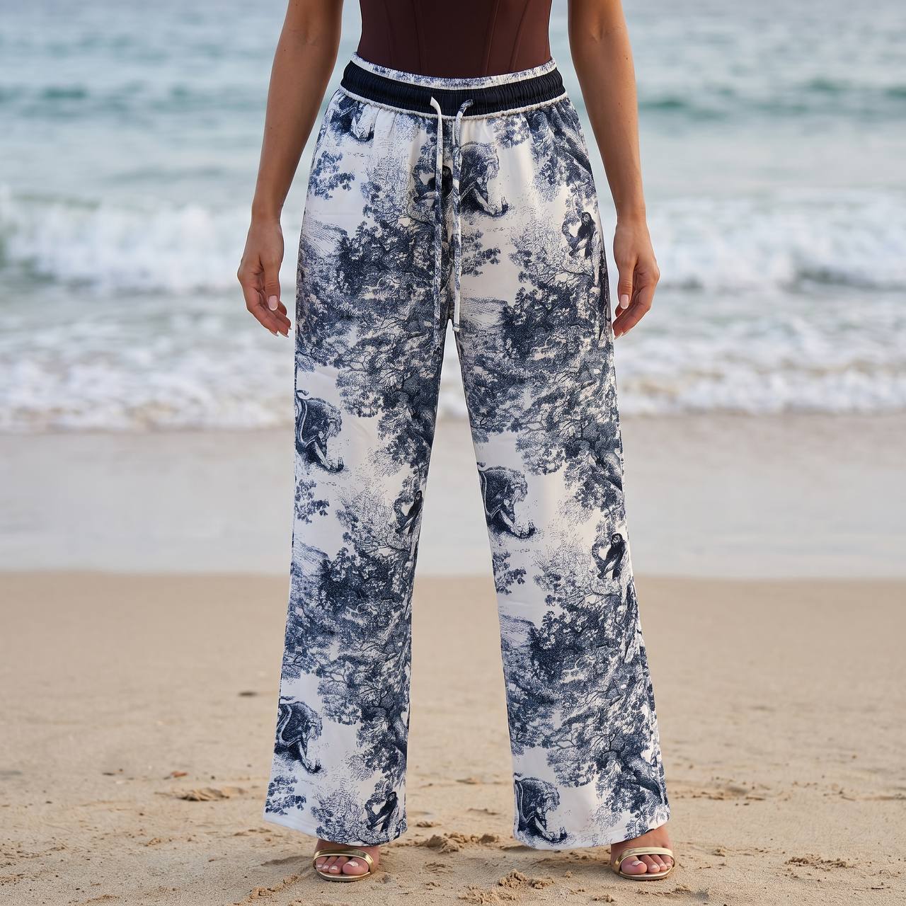 Dior Toile de Jouy Wide-Leg Pants 🤍💙