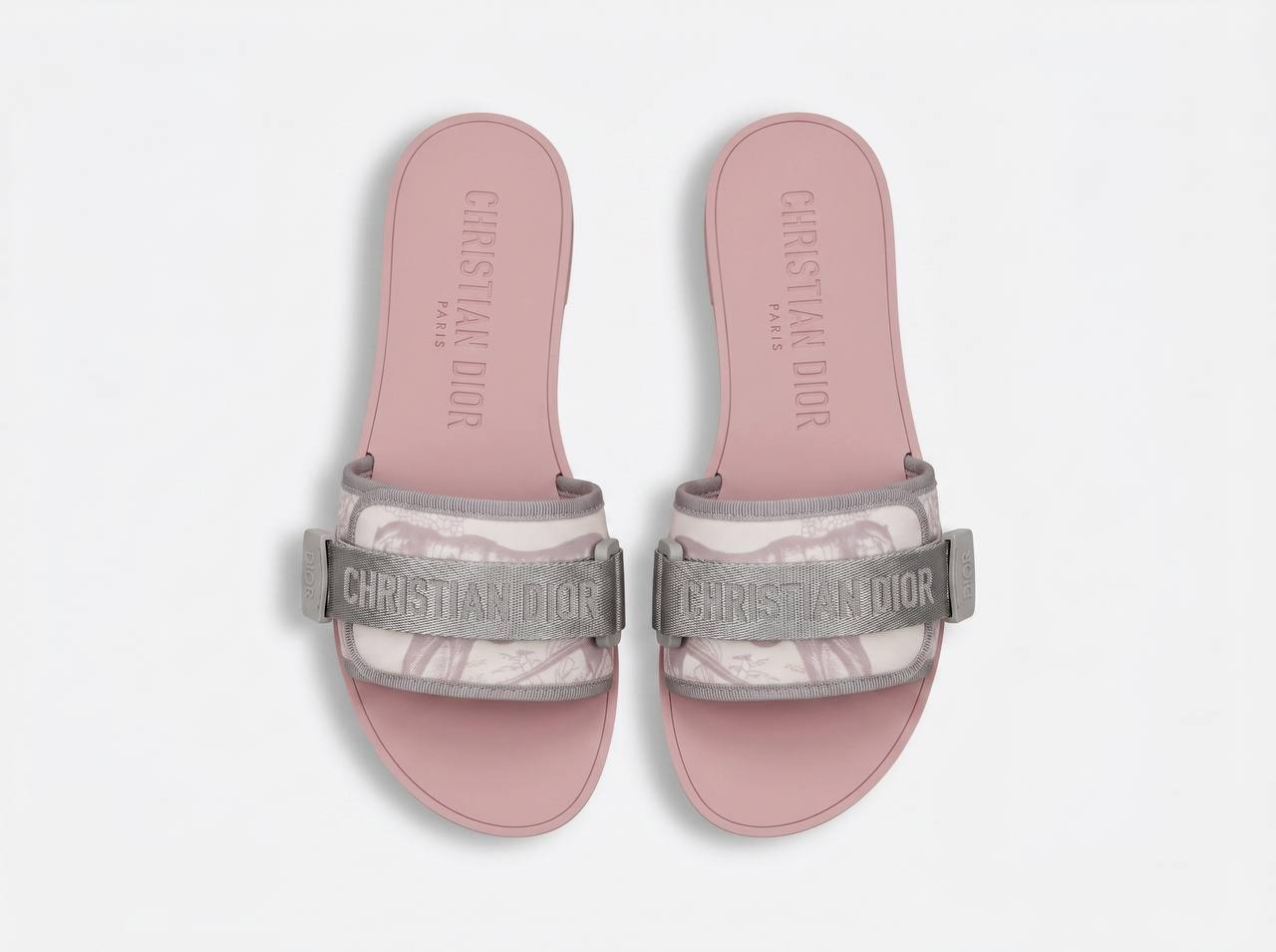 Christian Dior DiorAct Logo Slides – Pink & Grey 🌸