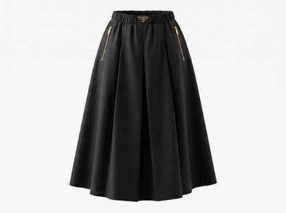 Prada Black Pleated Midi Skirt 🖤✨