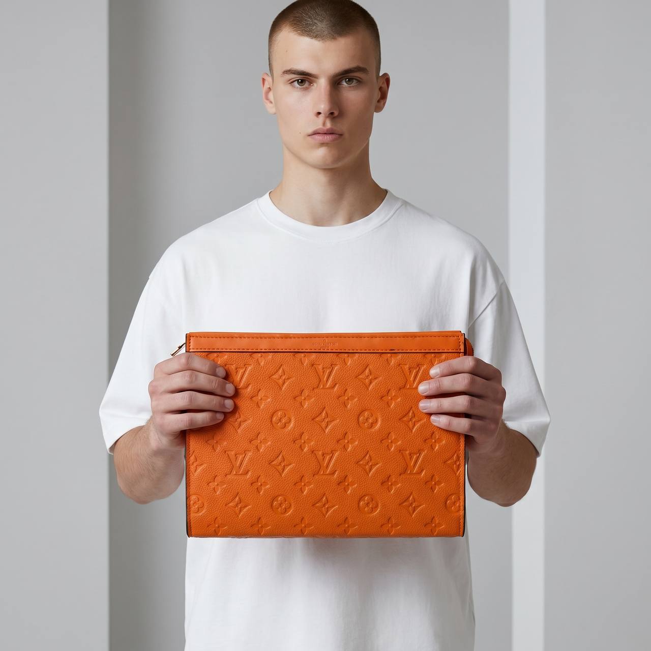 Louis Vuitton Monogram Embossed Leather Pochette 🧡✨