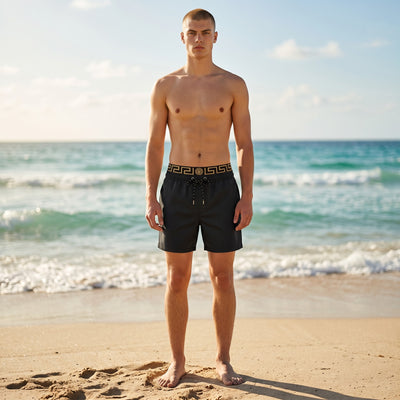 Versace Greca Essential Swim Shorts 🖤☀️✨