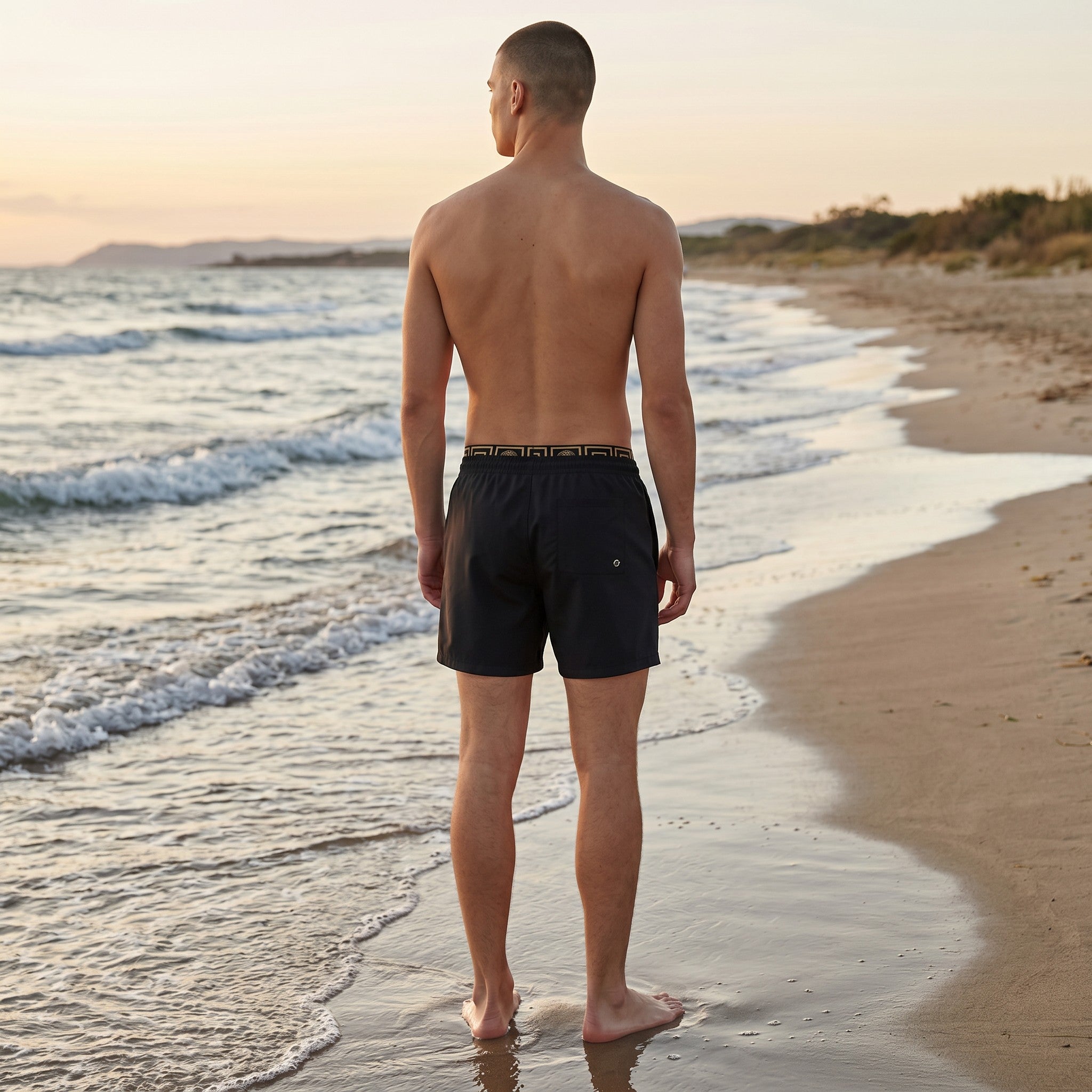 Versace Greca Essential Swim Shorts 🖤☀️✨