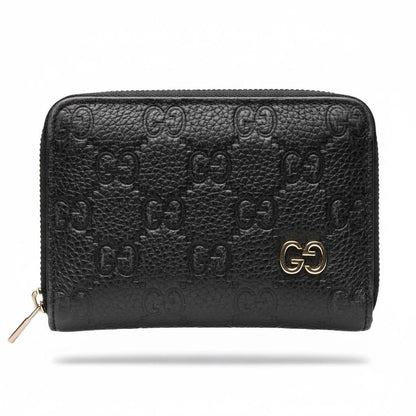 Gucci GG Embossed Black Zipped Wallet – Luxury Compact Design 🖤✨