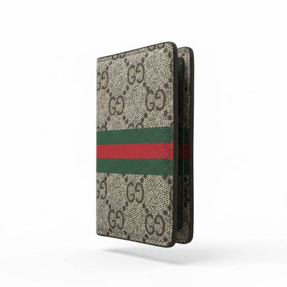 Gucci GG Canvas Long Wallet with Web Stripe – Timeless Heritage Design 🤍💚❤️