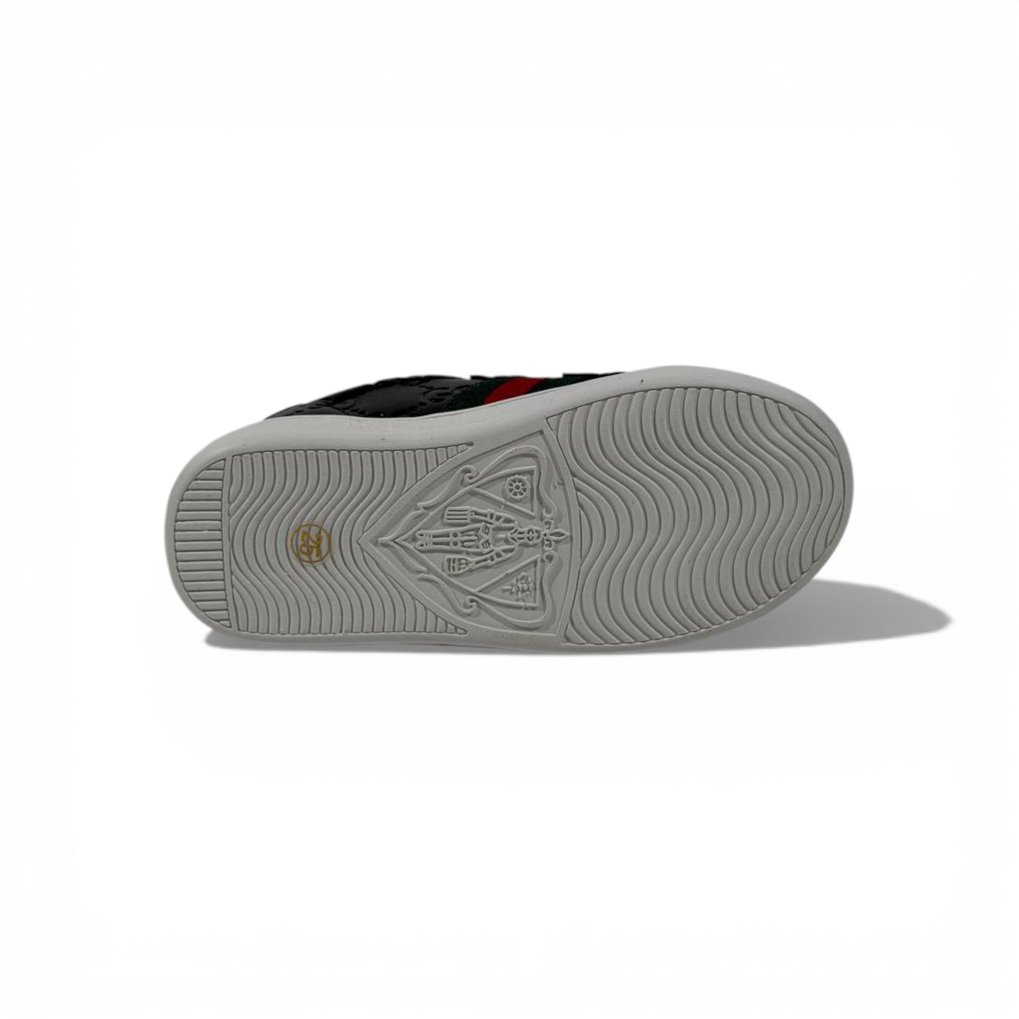 Gucci Kids Black Leather Sneakers with Web Stripe – Luxury Comfort for Little Steps 👶👟🖤