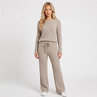 Polo Ralph Lauren Cable-Knit Lounge Set – Taupe - MASTERPIECE