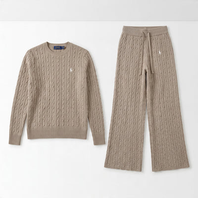 Polo Ralph Lauren Cable-Knit Lounge Set – Taupe - MASTERPIECE
