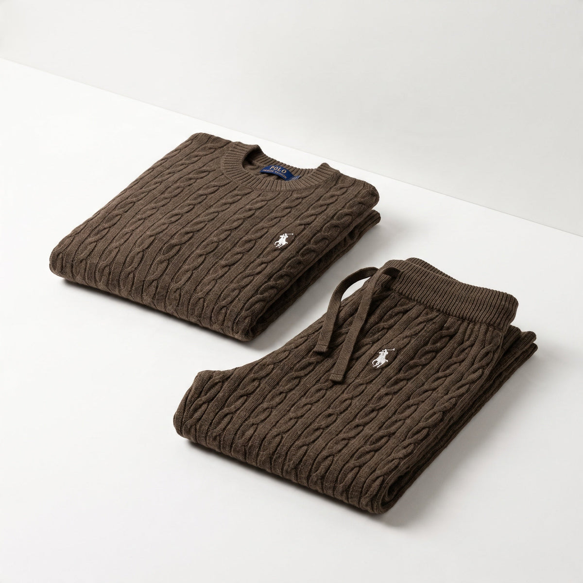 Polo Ralph Lauren Cable Knit Set – Brown