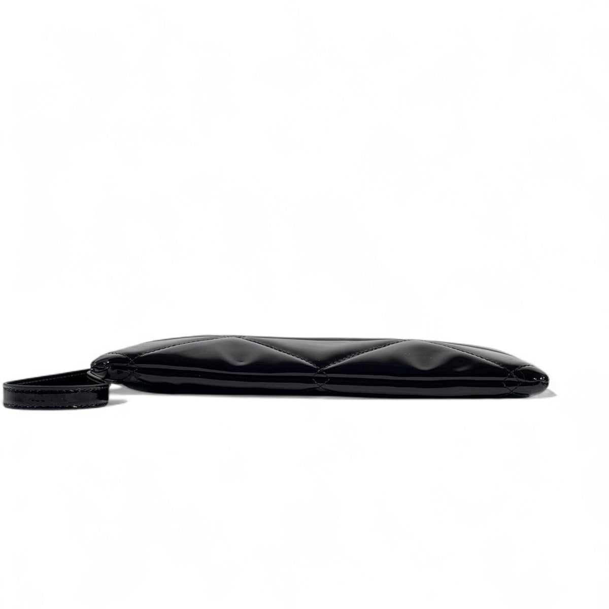 Prada Black Patent Leather Quilted Pouch 🖤✨ - MASTERPIECE