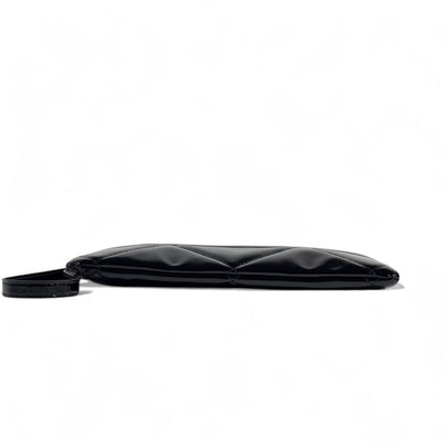 Prada Black Patent Leather Quilted Pouch 🖤✨ - MASTERPIECE