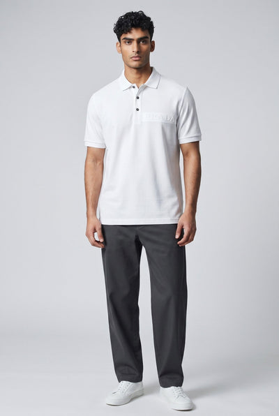 Prada Black Polo Shirt 🖤⚡ Embossed Logo Edition - MASTERPIECE