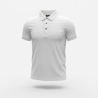 Prada Black Polo Shirt 🖤⚡ Embossed Logo Edition - MASTERPIECE