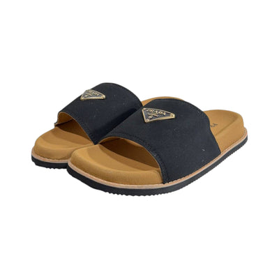 Prada Black Signature Slides – Timeless Comfort Luxury Sandals 🖤✨ - MASTERPIECE
