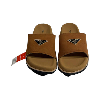Prada Brown Luxe Comfort Slides – Elegant Everyday Sandals 🤎👡 - MASTERPIECE
