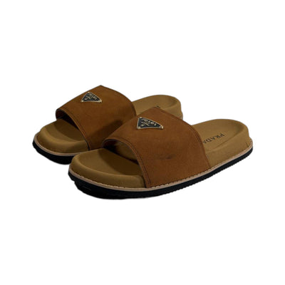 Prada Brown Luxe Comfort Slides – Elegant Everyday Sandals 🤎👡 - MASTERPIECE