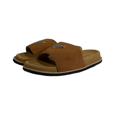 Prada Brown Luxe Comfort Slides – Elegant Everyday Sandals 🤎👡 - MASTERPIECE
