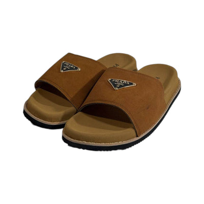Prada Brown Luxe Comfort Slides – Elegant Everyday Sandals 🤎👡 - MASTERPIECE