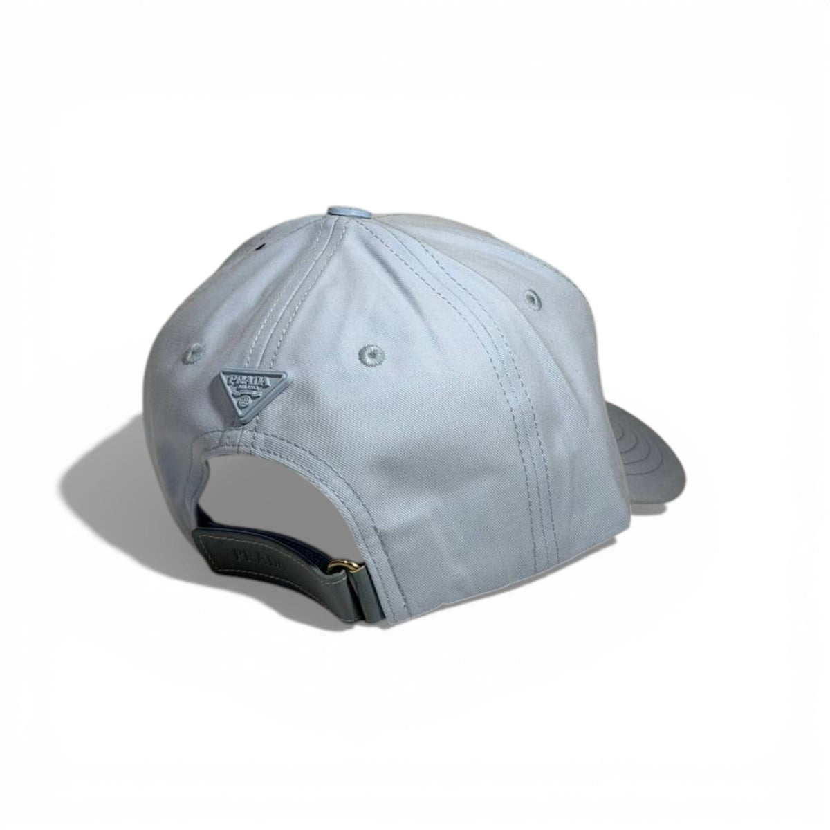 Prada Cap with Triangle Logo — Light Blue - MASTERPIECE