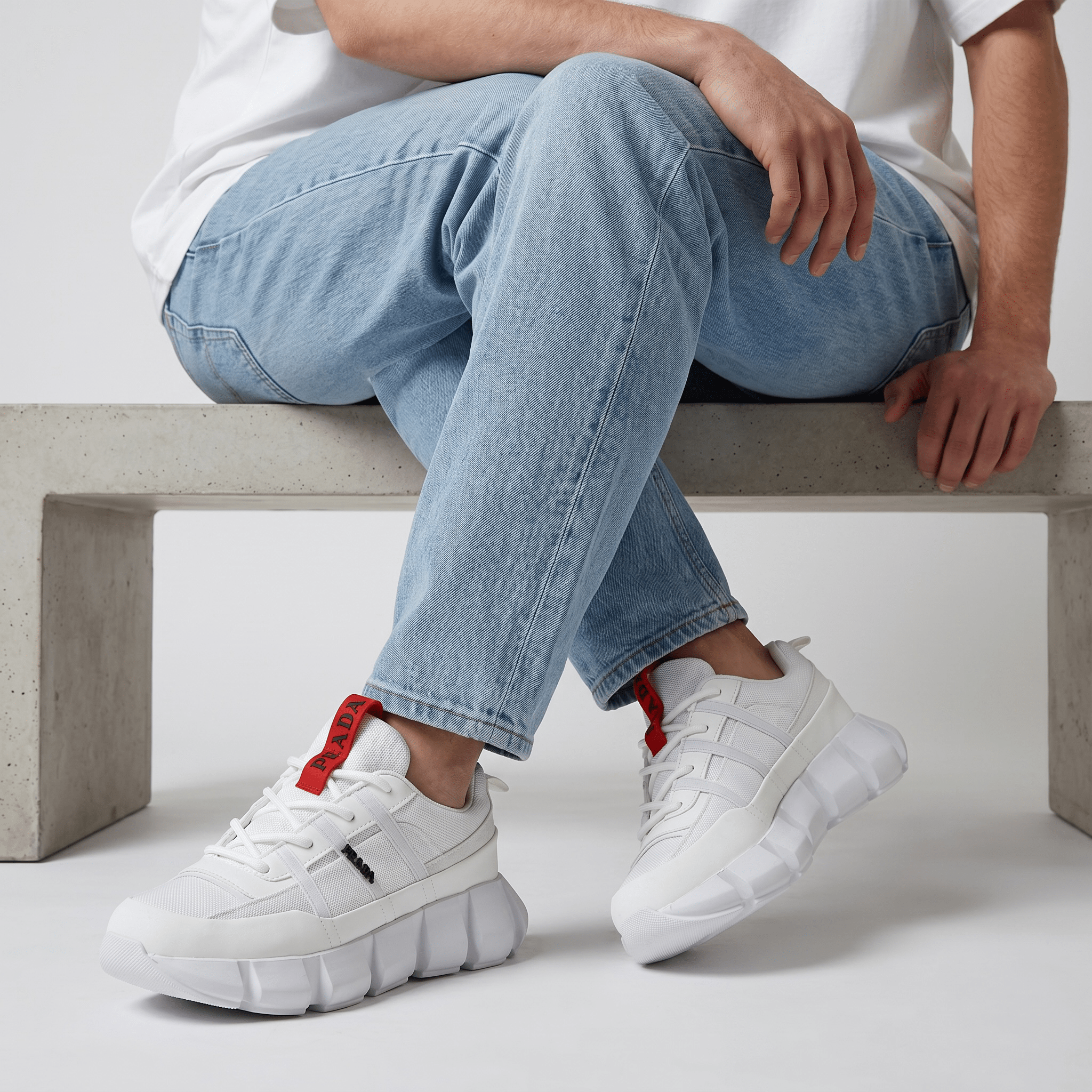 🔥 Prada Cloud Chunky Runner Sneakers 🤍❤️👟 - MASTERPIECE