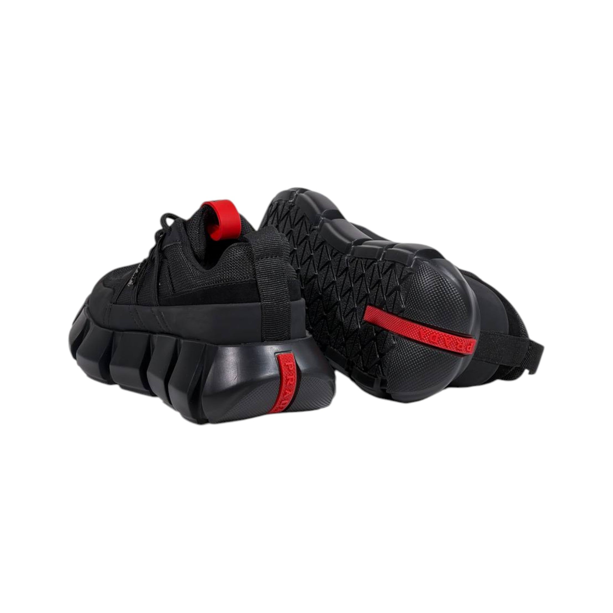 ❤️🖤 Prada Cloudbust Thunder Black Red Luxury Sneakers 👟⚡ - MASTERPIECE