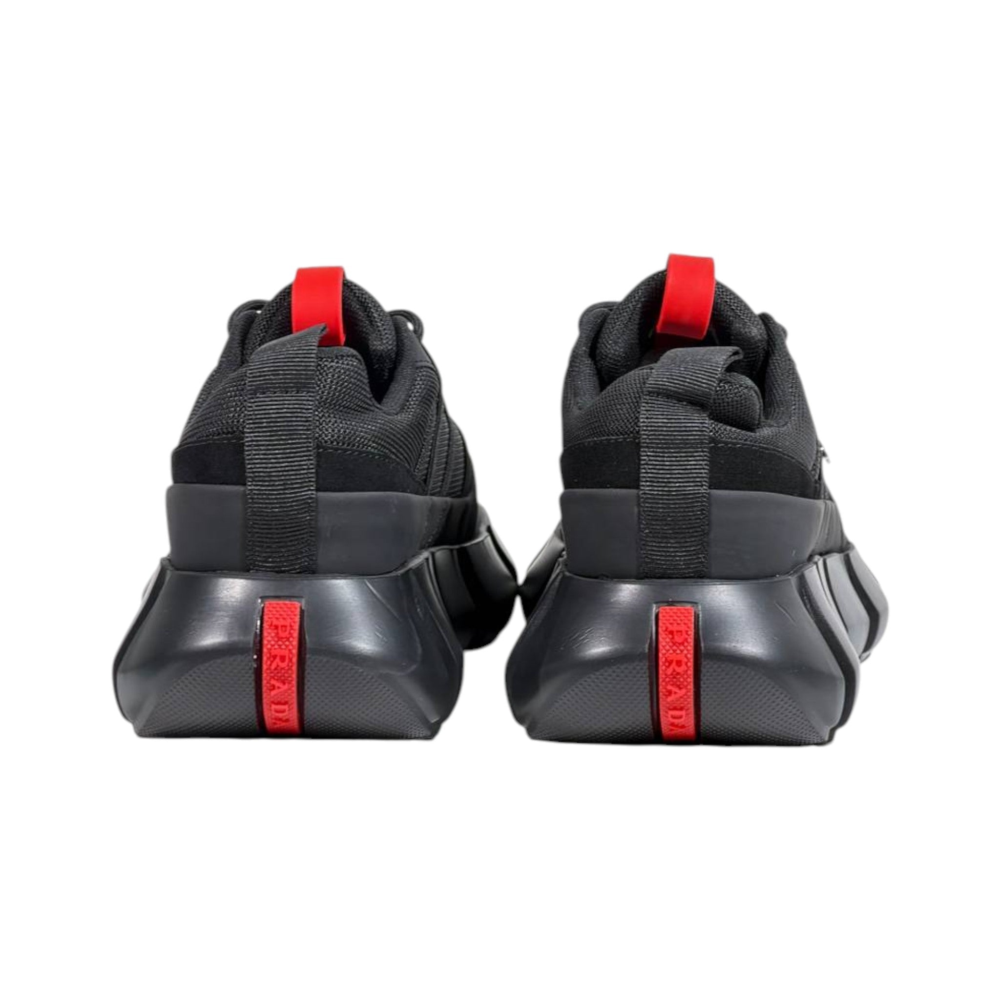 ❤️🖤 Prada Cloudbust Thunder Black Red Luxury Sneakers 👟⚡ - MASTERPIECE