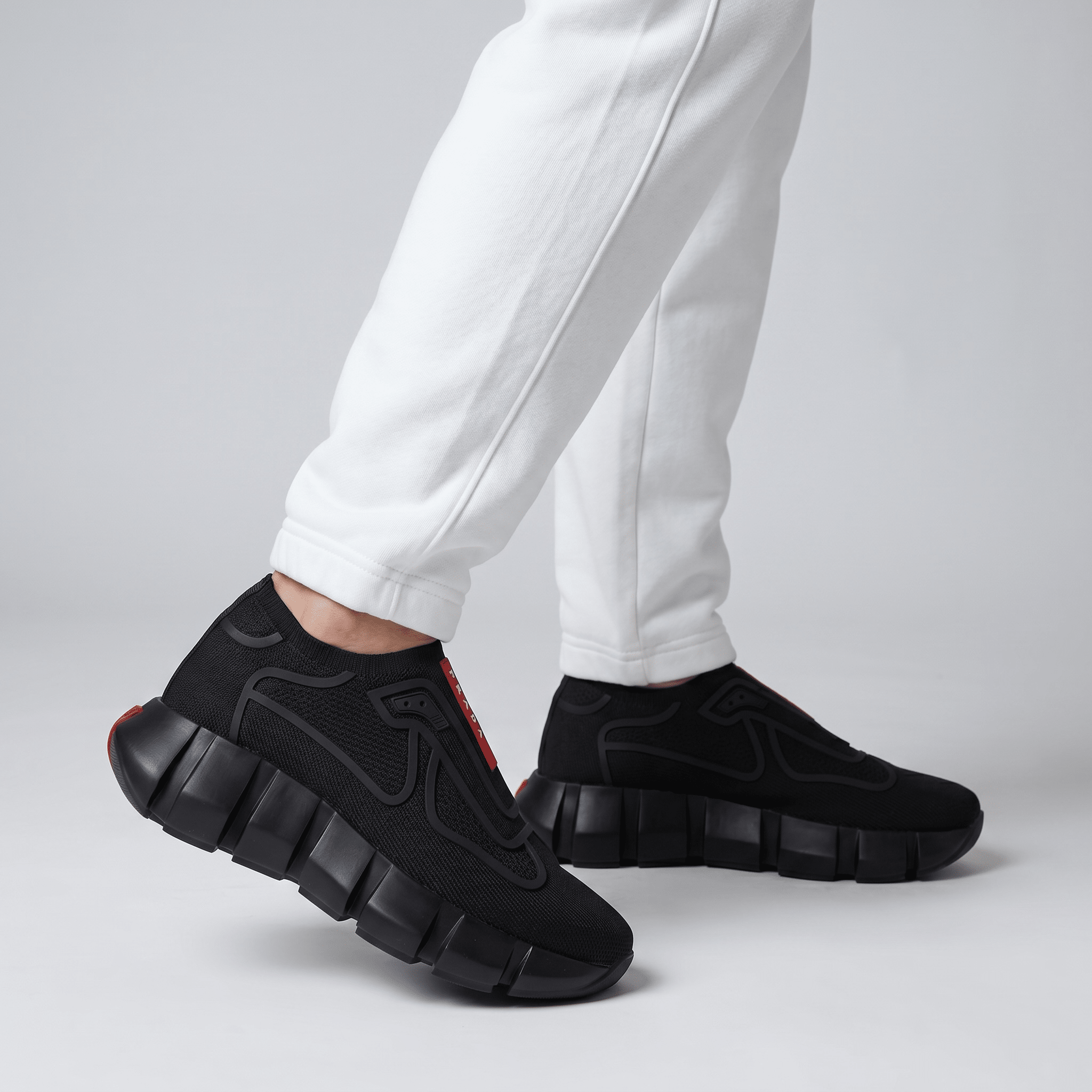 🖤❤️ Prada Cloudbust Thunder Black Sneakers 👟⚡ - MASTERPIECE
