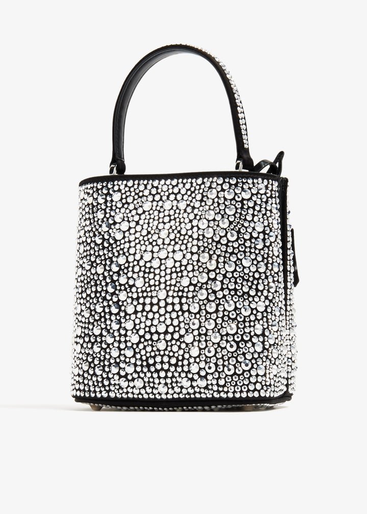 Prada Crystal Bucket Bag — Black - MASTERPIECE