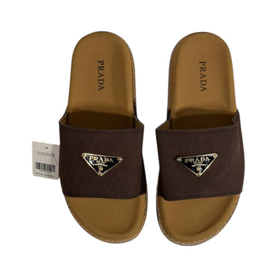 Prada Dark Brown Signature Comfort Slides – Premium Everyday Luxury 🤎✨ - MASTERPIECE