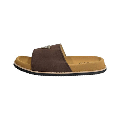 Prada Dark Brown Signature Comfort Slides – Premium Everyday Luxury 🤎✨ - MASTERPIECE