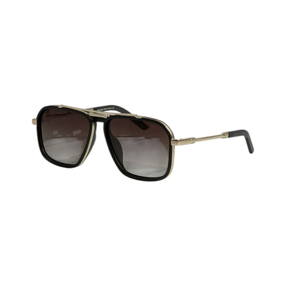 Prada Double Bridge Square Sunglasses – Black & Gold Luxury Frame 🕶️✨ - MASTERPIECE