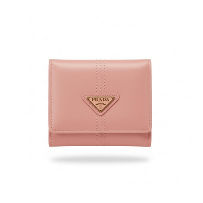 Prada Leather Compact Wallet — Blush Pink - MASTERPIECE