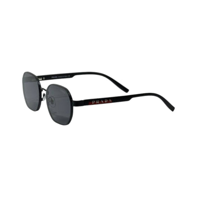 Prada Linea Rossa Black Hexagonal Sunglasses - MASTERPIECE