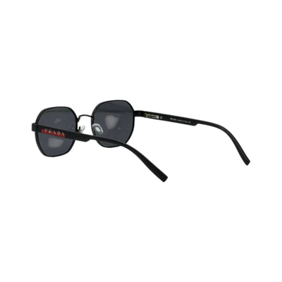 Prada Linea Rossa Black Hexagonal Sunglasses - MASTERPIECE