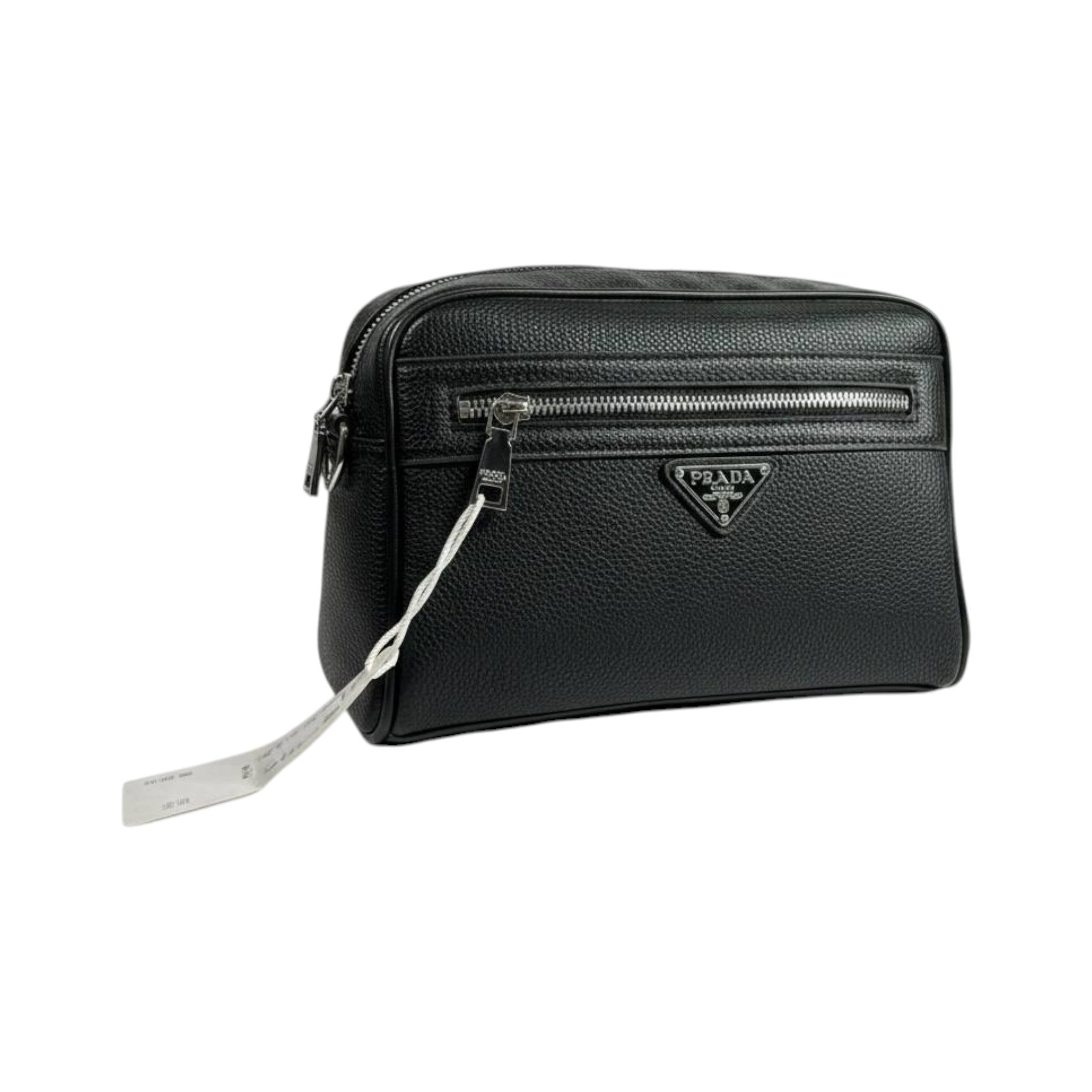 Prada Luxe Black Leather Travel Pouch ✨🖤 Premium Organizer Bag - MASTERPIECE