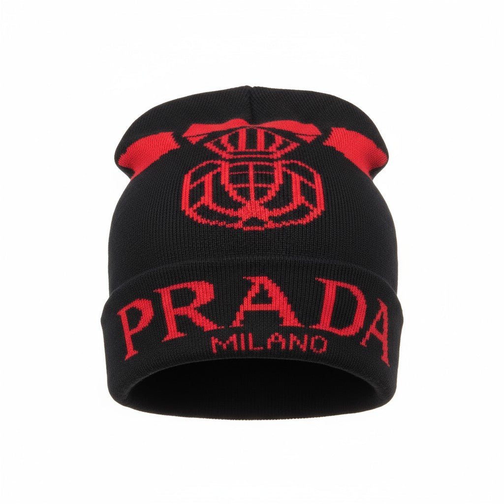 Prada Milano Beanie — Black & Red - MASTERPIECE